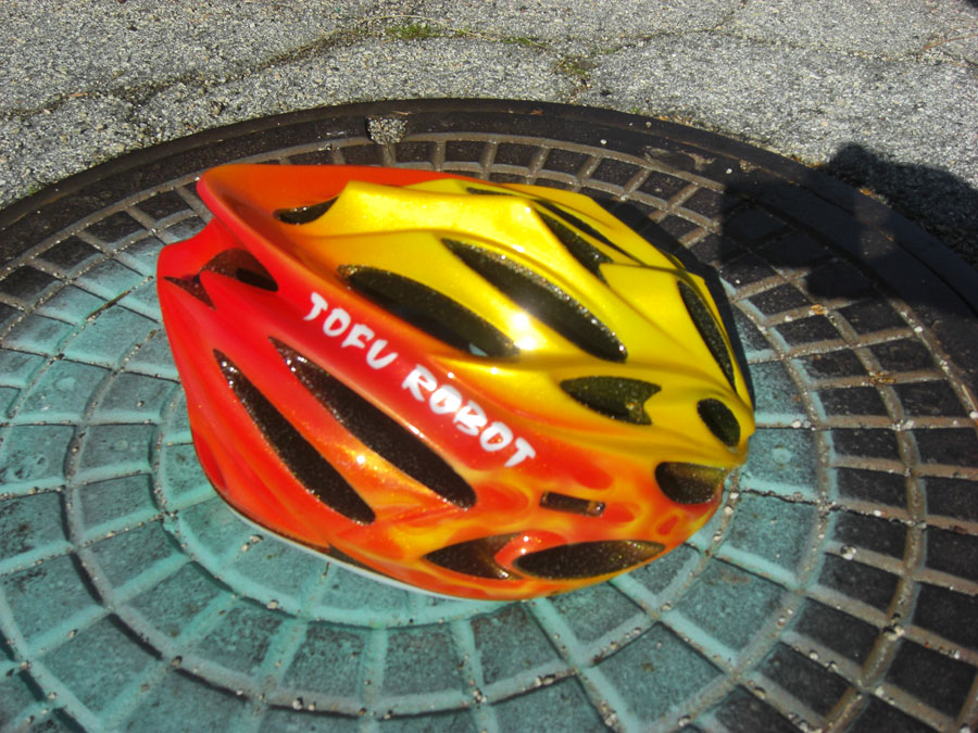 custom painted bicycle helmets