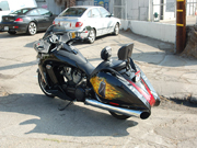 Batman and Joker cruiser motorcycle paint job