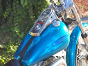 Blue Ghost Flame Harley