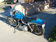 Blue Ghost Flame Harley