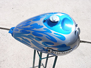 Blue Tribal Triumph cruiser tank