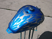 Blue Tribal Triumph cruiser tank