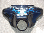 Viking Hammer custom motorcycle airbrush paint job