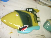 Shark Airbrushed aviation nose art guitar