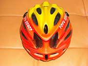 Flamin bicycle helmet with custom paint and airbrush