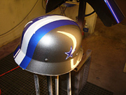 German style helmet with stars and strips