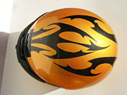 Orange CBR custom airbrushed helmets